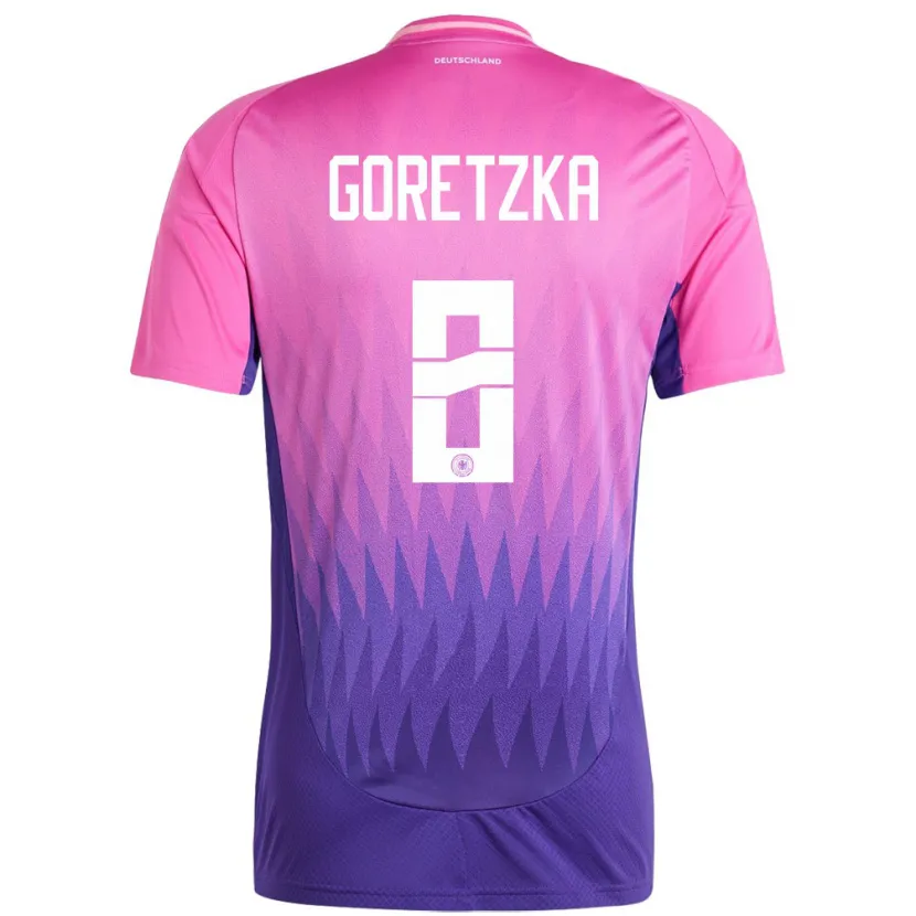Danxen Dětské Německo Leon Goretzka #8 Růžově Fialová Daleko Hráčské Dresy 24-26 Dres
