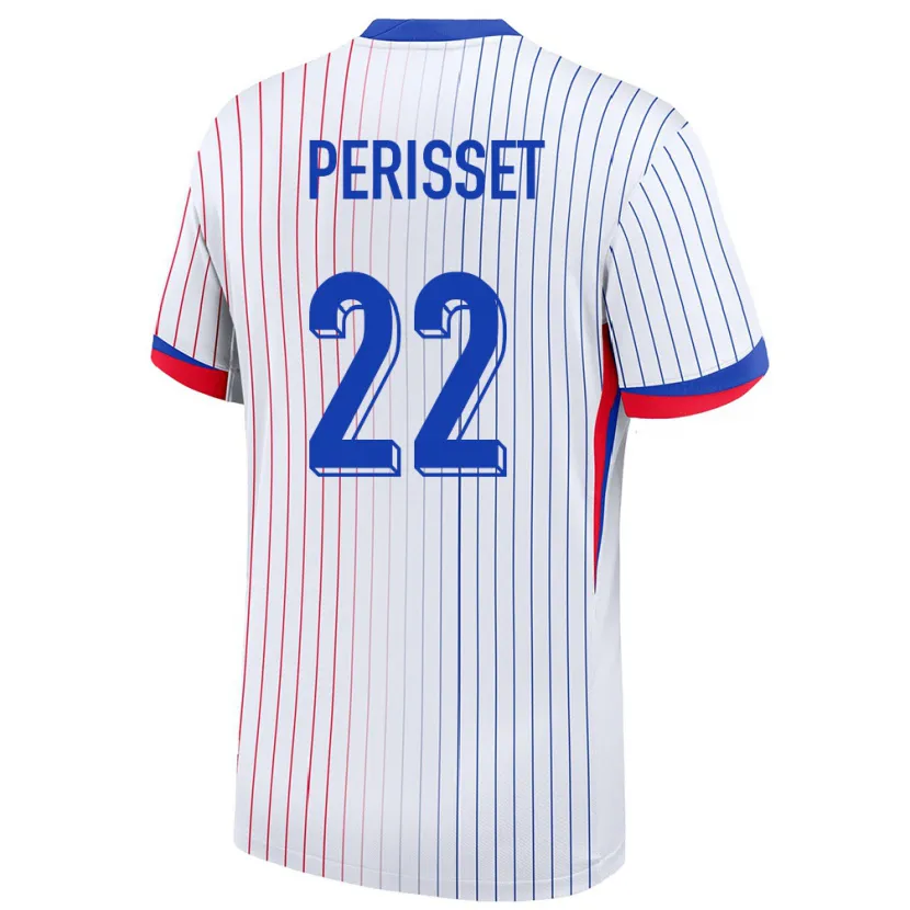 Danxen Dětské Francie Eve Perisset #22 Bílý Daleko Hráčské Dresy 24-26 Dres