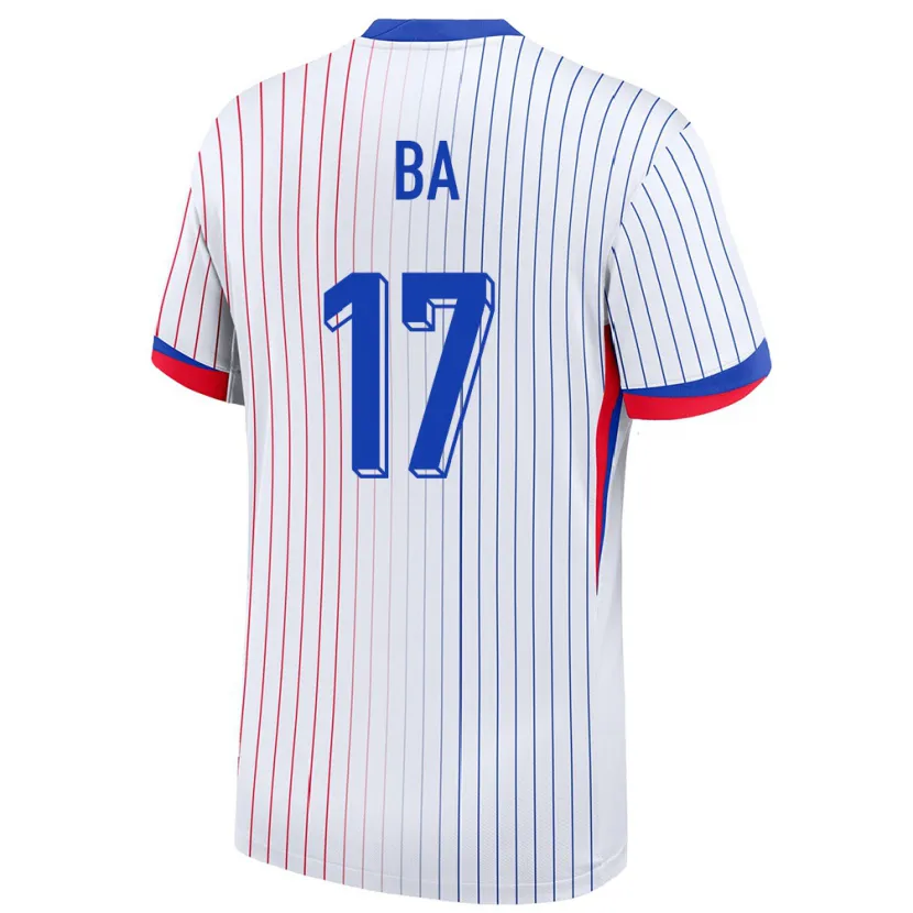 Danxen Dětské Francie Abdoullah Ba #17 Bílý Daleko Hráčské Dresy 24-26 Dres