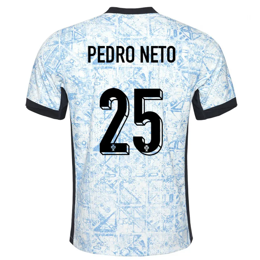 Danxen Dětské Portugalsko Pedro Neto #25 Krémově Modrá Daleko Hráčské Dresy 24-26 Dres