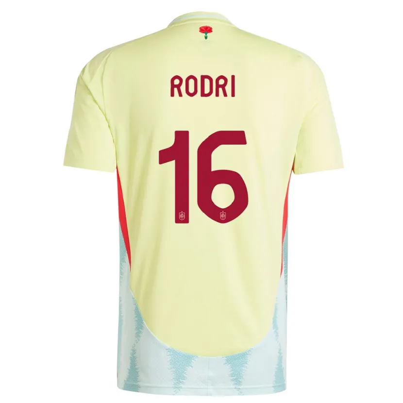 Danxen Dětské Španělsko Rodri #16 Žlutá Daleko Hráčské Dresy 24-26 Dres