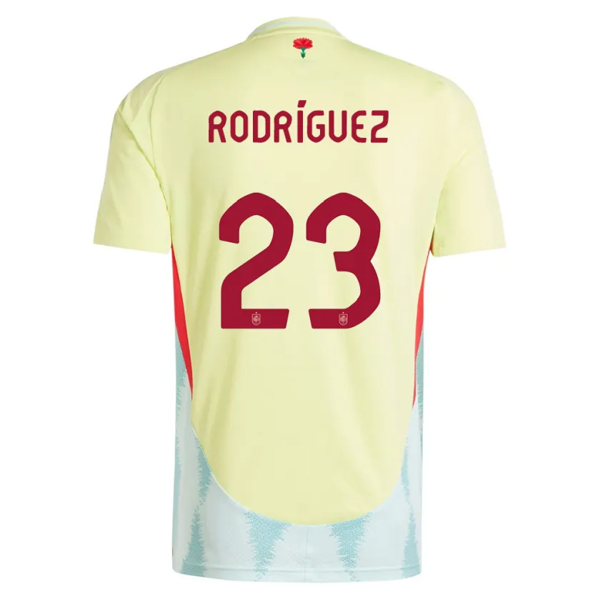 Danxen Dětské Španělsko Misa Rodriguez #23 Žlutá Daleko Hráčské Dresy 24-26 Dres