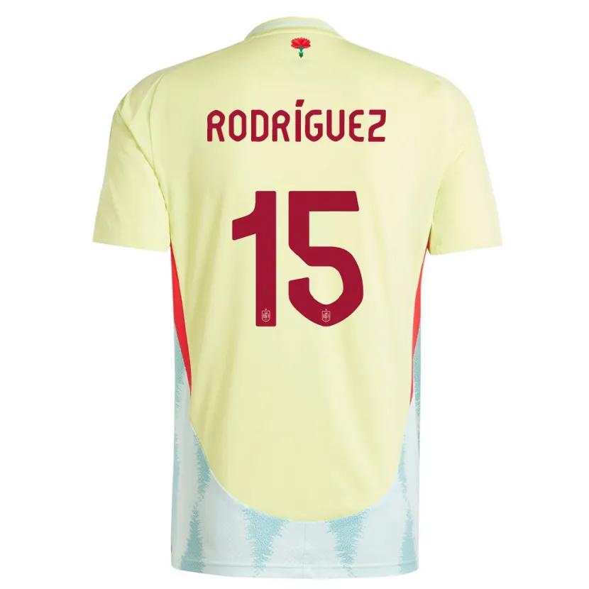 Danxen Dětské Španělsko Dani Rodriguez #15 Žlutá Daleko Hráčské Dresy 24-26 Dres