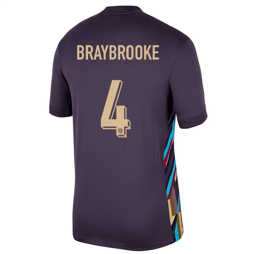 Danxen Dětské Anglie Samuel Braybrooke #4 Tmavá Rozinka Daleko Hráčské Dresy 24-26 Dres