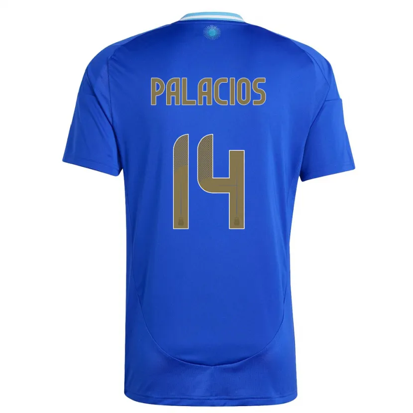 Danxen Dětské Argentina Exequiel Palacios #14 Modrý Daleko Hráčské Dresy 24-26 Dres