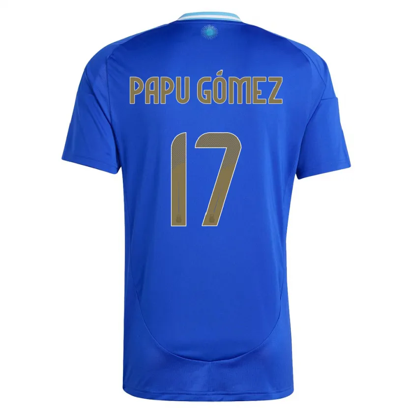 Danxen Dětské Argentina Papu Gomez #17 Modrý Daleko Hráčské Dresy 24-26 Dres