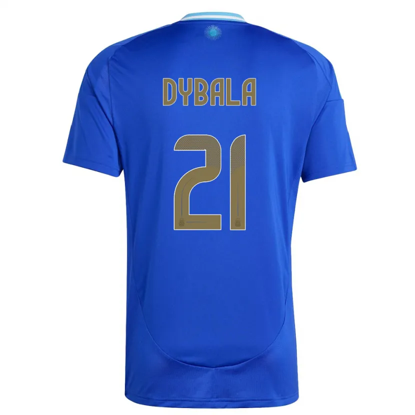Danxen Dětské Argentina Paulo Dybala #21 Modrý Daleko Hráčské Dresy 24-26 Dres