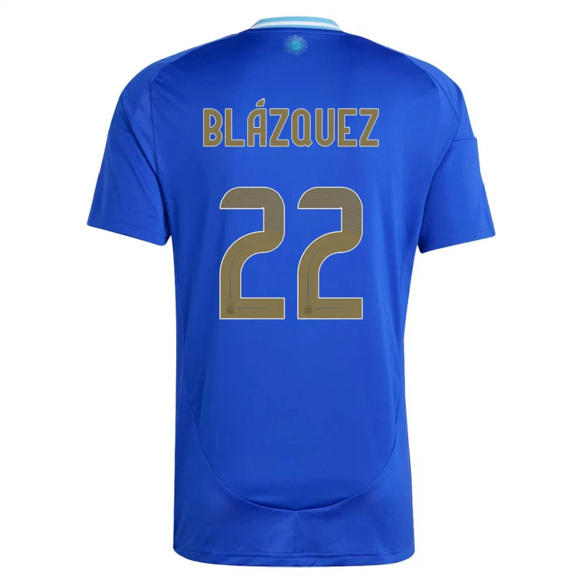 Danxen Dětské Argentina Joaquin Blazquez #22 Modrý Daleko Hráčské Dresy 24-26 Dres