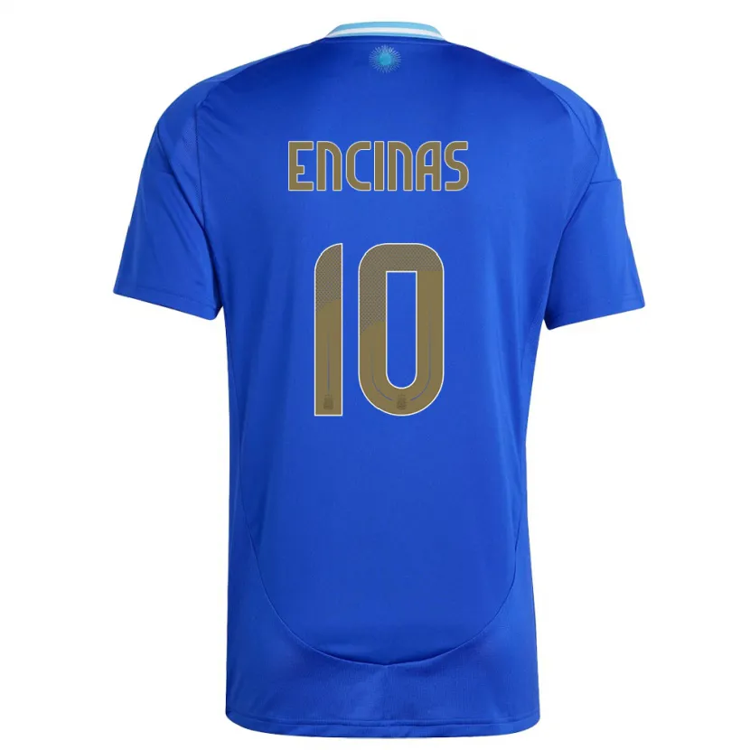Danxen Dětské Argentina Axel Encinas #10 Modrý Daleko Hráčské Dresy 24-26 Dres