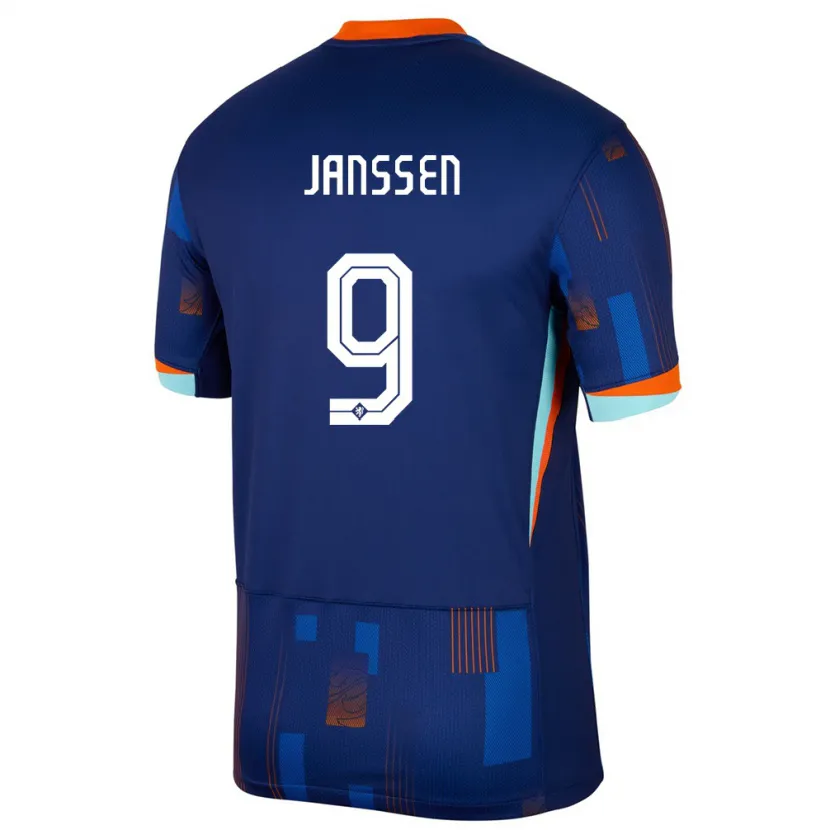 Danxen Dětské Nizozemsko Vincent Janssen #9 Modrý Daleko Hráčské Dresy 24-26 Dres