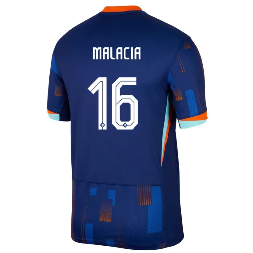 Danxen Dětské Nizozemsko Tyrell Malacia #16 Modrý Daleko Hráčské Dresy 24-26 Dres