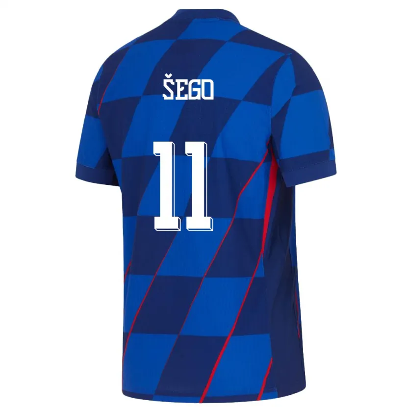 Danxen Dětské Chorvatsko Michele Sego #11 Modrý Daleko Hráčské Dresy 24-26 Dres