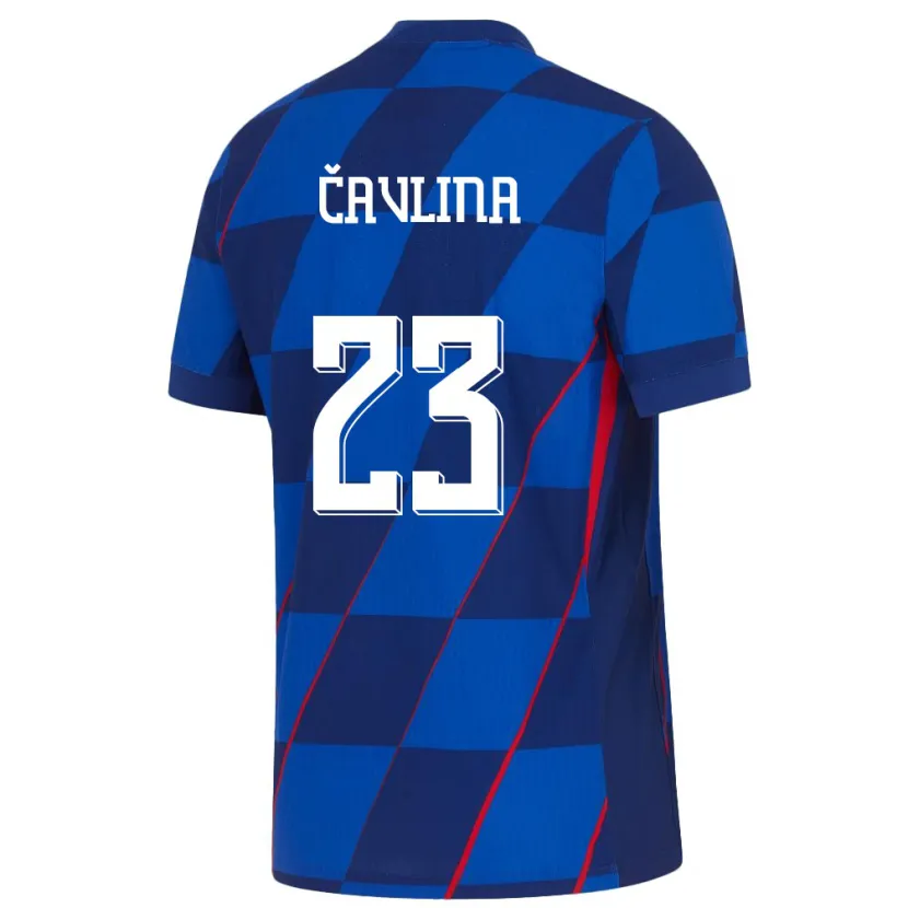 Danxen Dětské Chorvatsko Nikola Cavlina #23 Modrý Daleko Hráčské Dresy 24-26 Dres