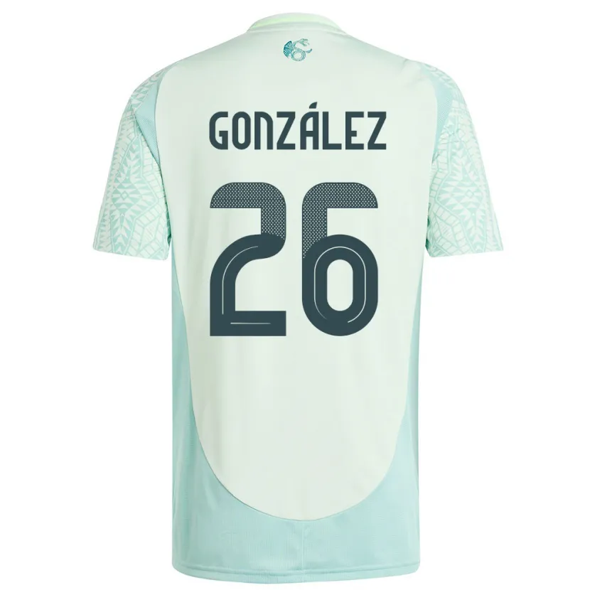 Danxen Dětské Mexiko Bryan Gonzalez #26 Povlečení Zelené Daleko Hráčské Dresy 24-26 Dres