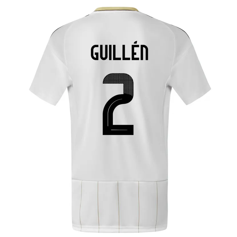Danxen Dětské Kostarika Gabriela Guillen #2 Bílý Daleko Hráčské Dresy 24-26 Dres