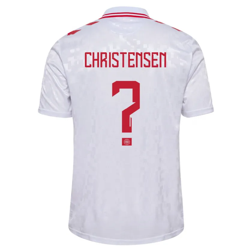 Danxen Dětské Dánsko Sebastian Christensen #0 Bílý Daleko Hráčské Dresy 24-26 Dres