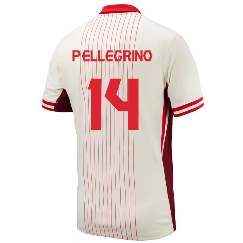 Danxen Dětské Kanada Gabriel Pellegrino #14 Bílý Daleko Hráčské Dresy 24-26 Dres