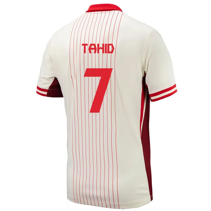 Danxen Dětské Kanada Taryck Tahid #7 Bílý Daleko Hráčské Dresy 24-26 Dres