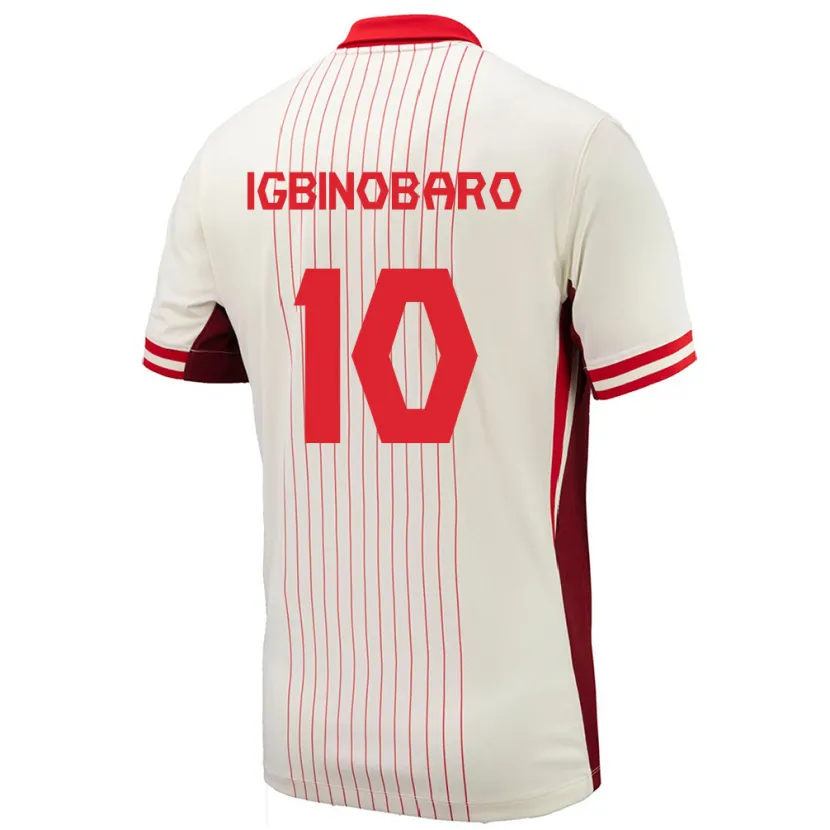Danxen Dětské Kanada Philip Igbinobaro #10 Bílý Daleko Hráčské Dresy 24-26 Dres