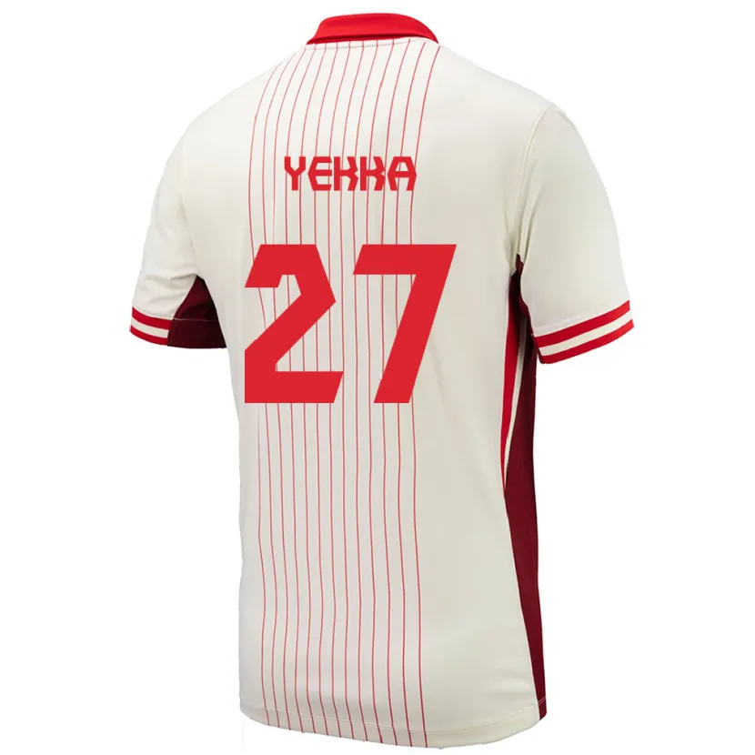 Danxen Dětské Kanada Sura Yekka #27 Bílý Daleko Hráčské Dresy 24-26 Dres
