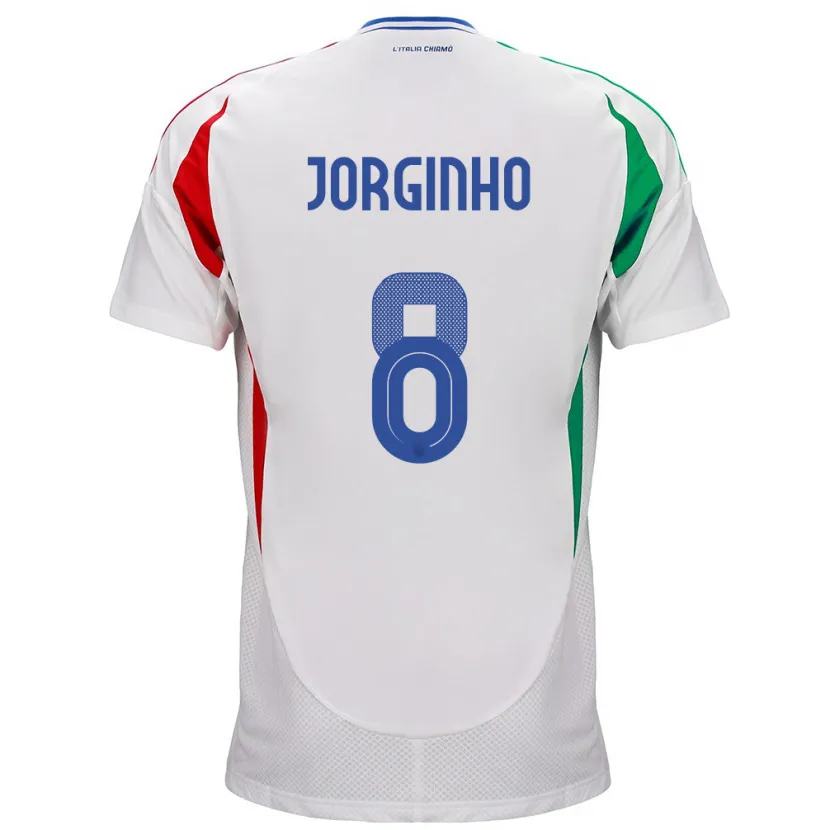 Danxen Dětské Itálie Jorginho #8 Bílý Daleko Hráčské Dresy 24-26 Dres