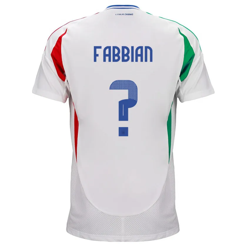 Danxen Dětské Itálie Giovanni Fabbian #0 Bílý Daleko Hráčské Dresy 24-26 Dres