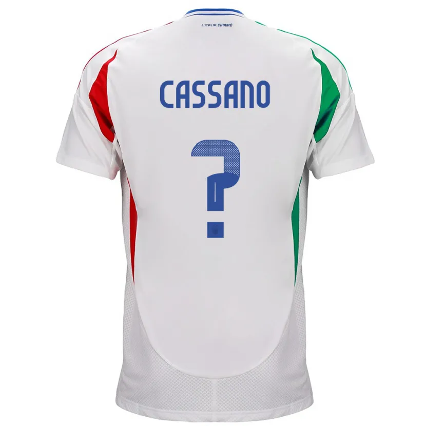 Danxen Dětské Itálie Claudio Cassano #0 Bílý Daleko Hráčské Dresy 24-26 Dres