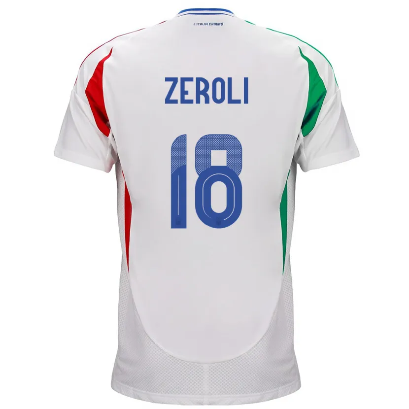 Danxen Dětské Itálie Kevin Zeroli #18 Bílý Daleko Hráčské Dresy 24-26 Dres