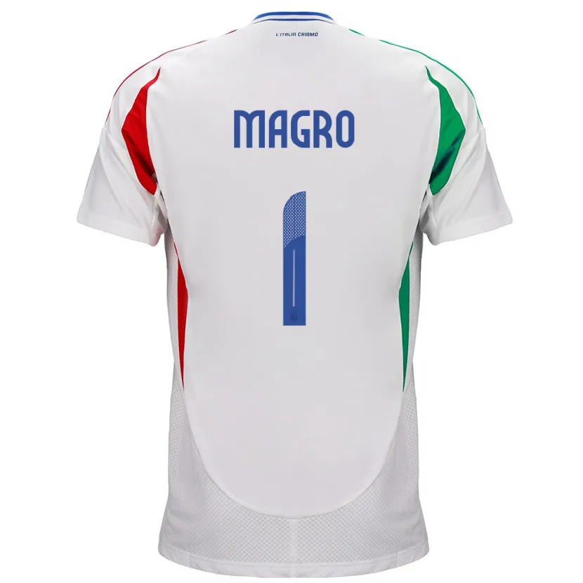 Danxen Dětské Itálie Federico Magro #1 Bílý Daleko Hráčské Dresy 24-26 Dres