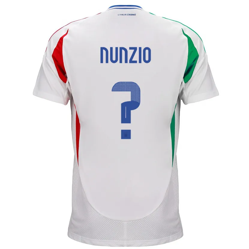 Danxen Dětské Itálie Alessandro Di Nunzio #0 Bílý Daleko Hráčské Dresy 24-26 Dres