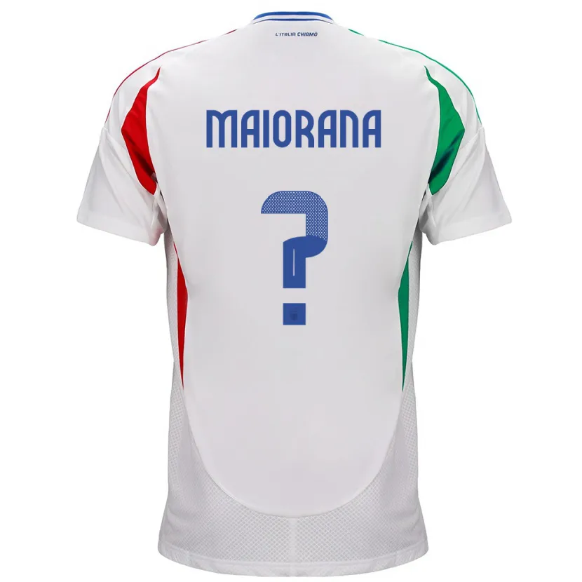Danxen Dětské Itálie Stefano Maiorana #0 Bílý Daleko Hráčské Dresy 24-26 Dres