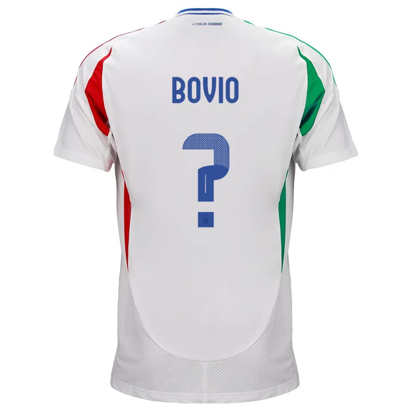 Danxen Dětské Itálie Leonardo Bovio #0 Bílý Daleko Hráčské Dresy 24-26 Dres