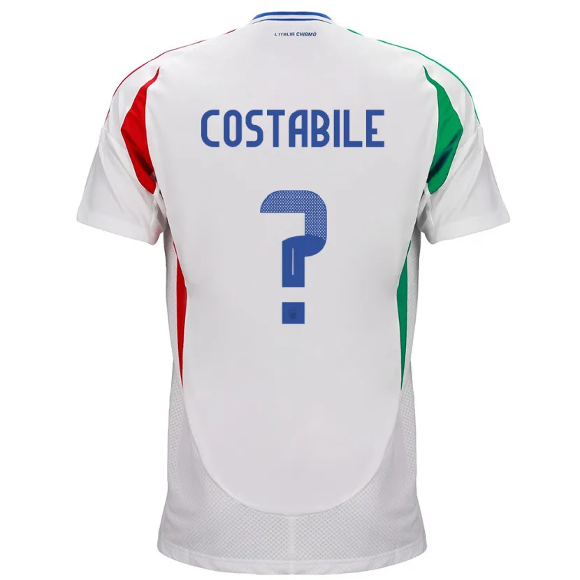 Danxen Dětské Itálie Cristian Costabile #0 Bílý Daleko Hráčské Dresy 24-26 Dres