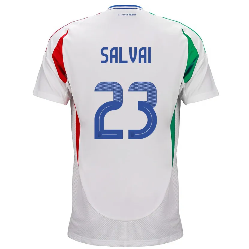 Danxen Dětské Itálie Cecilia Salvai #23 Bílý Daleko Hráčské Dresy 24-26 Dres