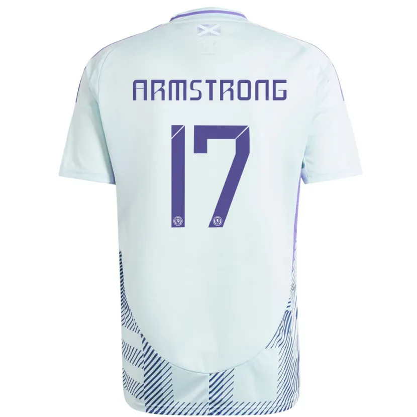 Danxen Dětské Skotsko Stuart Armstrong #17 Světle Mátově Modrá Daleko Hráčské Dresy 24-26 Dres