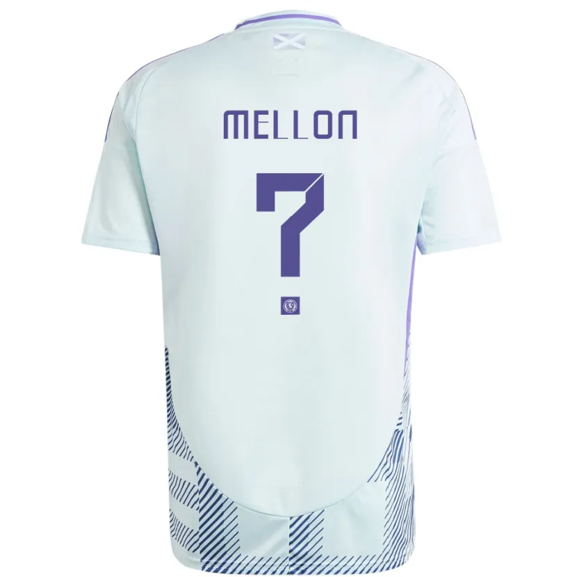 Danxen Dětské Skotsko Michael Mellon #0 Světle Mátově Modrá Daleko Hráčské Dresy 24-26 Dres