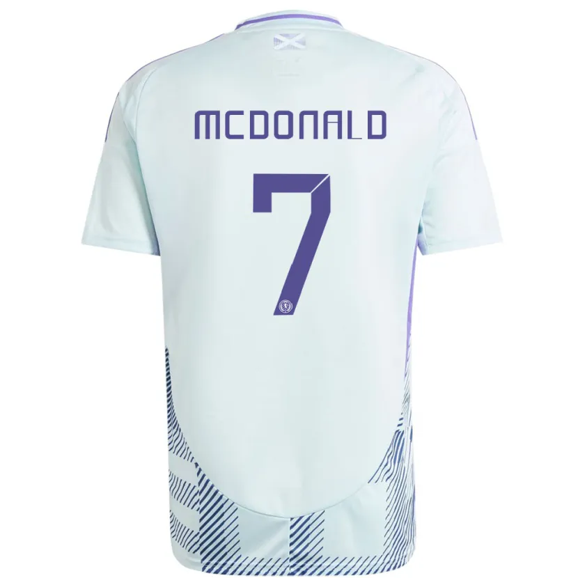 Danxen Dětské Skotsko Josh Mcdonald #7 Světle Mátově Modrá Daleko Hráčské Dresy 24-26 Dres
