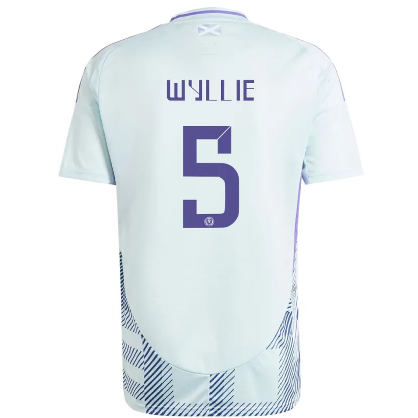 Danxen Dětské Skotsko Jack Wyllie #5 Světle Mátově Modrá Daleko Hráčské Dresy 24-26 Dres