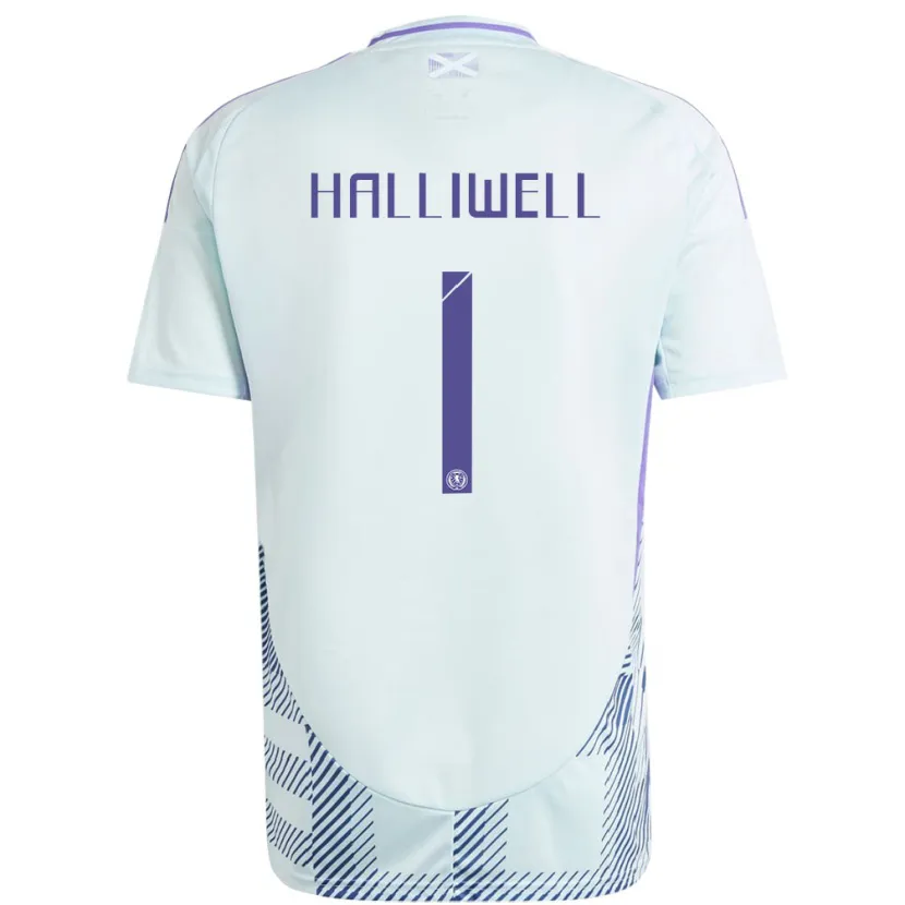 Danxen Dětské Skotsko Alfie Halliwell #1 Světle Mátově Modrá Daleko Hráčské Dresy 24-26 Dres