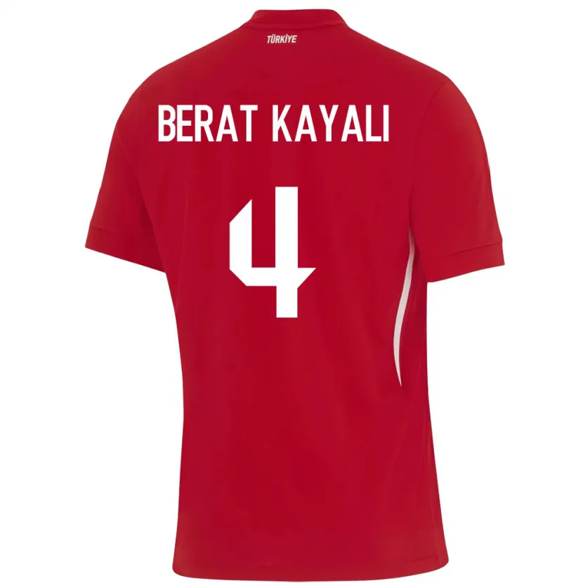Danxen Dětské Turecko Hasan Berat Kayalı #4 Červené Daleko Hráčské Dresy 24-26 Dres