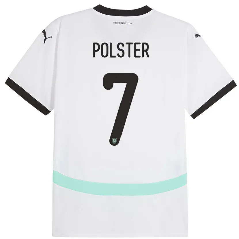 Danxen Dětské Rakousko Manuel Polster #7 Bílý Daleko Hráčské Dresy 24-26 Dres