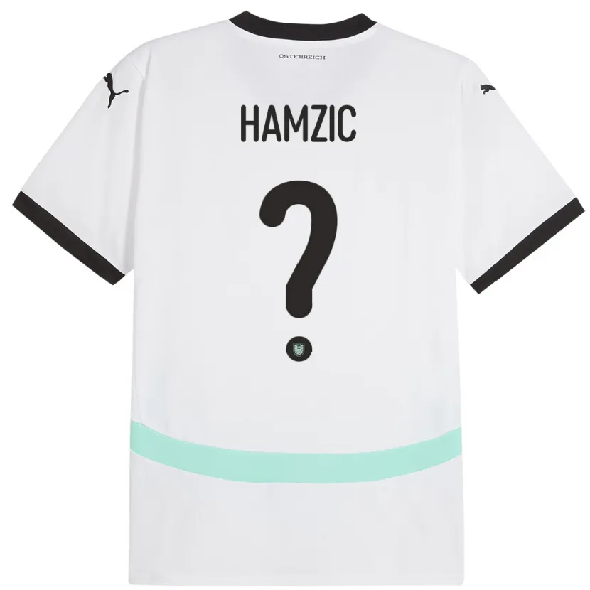 Danxen Dětské Rakousko Salko Hamzic #0 Bílý Daleko Hráčské Dresy 24-26 Dres