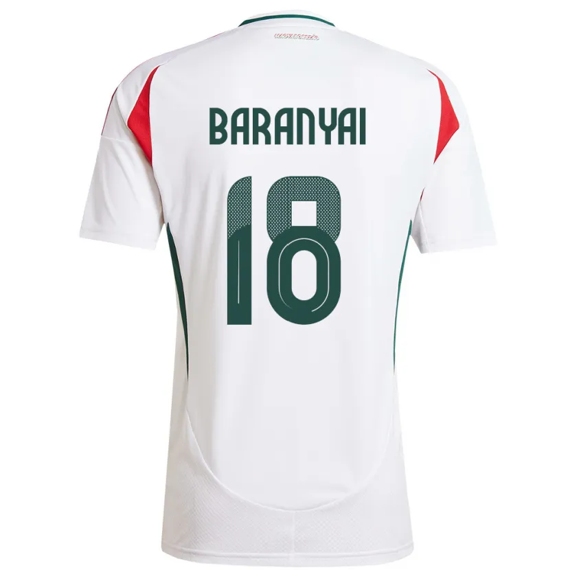Danxen Dětské Maďarsko Nimród Baranyai #18 Bílý Daleko Hráčské Dresy 24-26 Dres