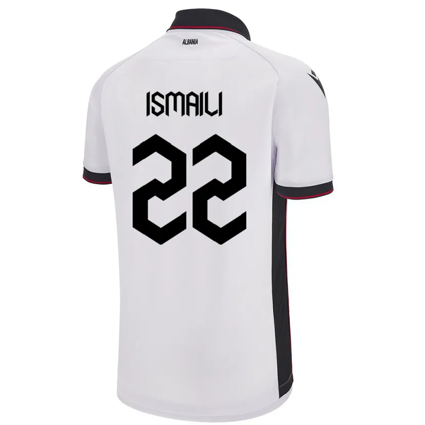 Danxen Dětské Albánie Ysni Ismaili #22 Bílý Daleko Hráčské Dresy 24-26 Dres