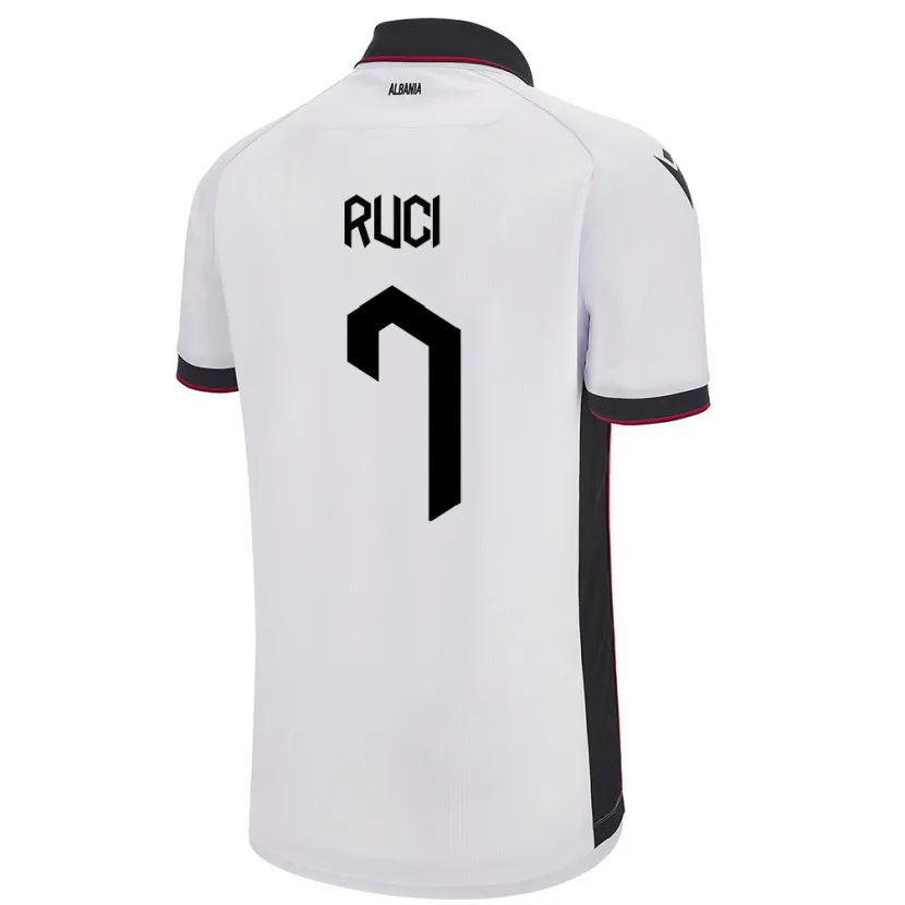 Danxen Dětské Albánie Flamur Ruci #7 Bílý Daleko Hráčské Dresy 24-26 Dres