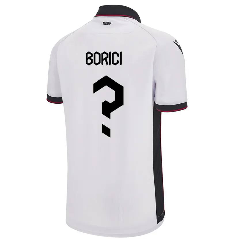 Danxen Dětské Albánie Armir Borici #0 Bílý Daleko Hráčské Dresy 24-26 Dres