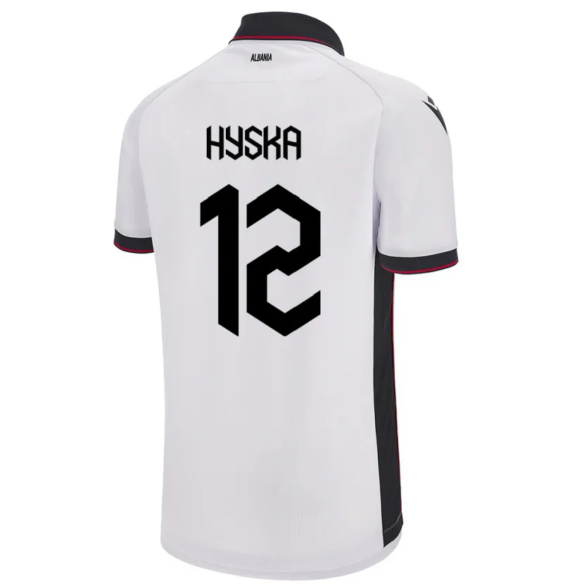 Danxen Dětské Albánie Antigona Hyska #12 Bílý Daleko Hráčské Dresy 24-26 Dres