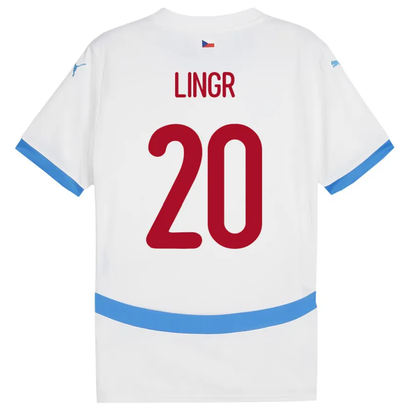 Danxen Dětské Česko Ondrej Lingr #20 Bílý Daleko Hráčské Dresy 24-26 Dres