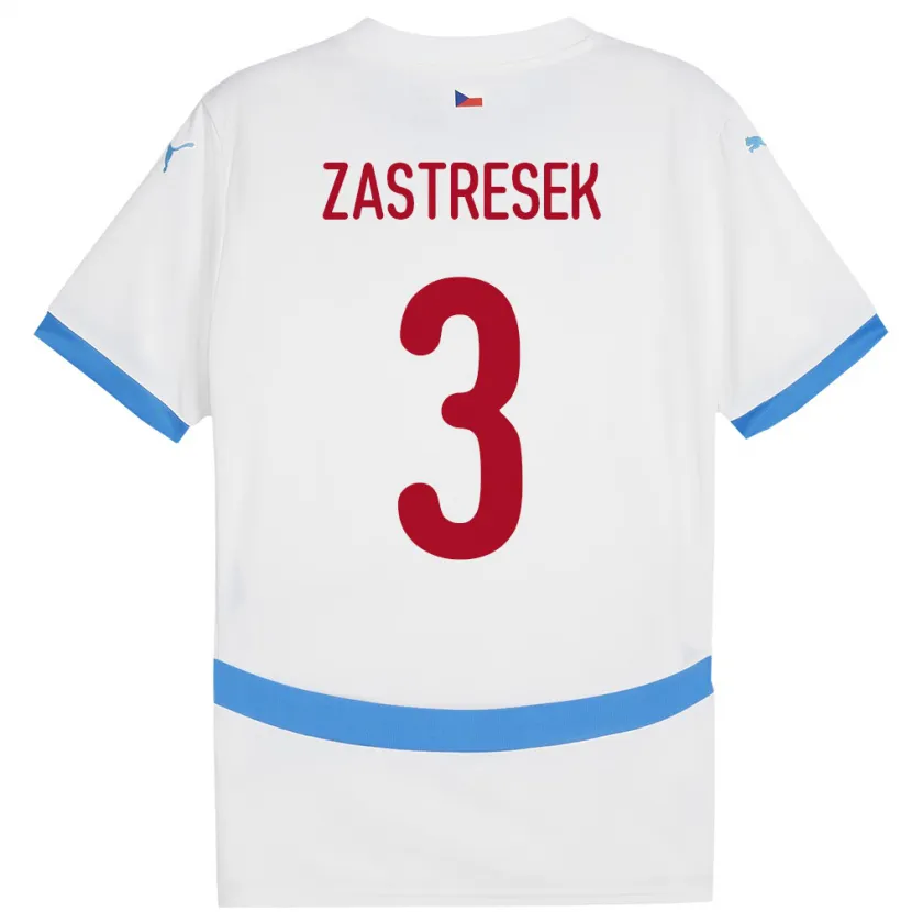 Danxen Dětské Česko Matous Zastresek #3 Bílý Daleko Hráčské Dresy 24-26 Dres