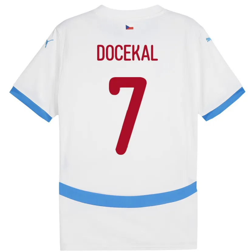 Danxen Dětské Česko Tomas Docekal #7 Bílý Daleko Hráčské Dresy 24-26 Dres